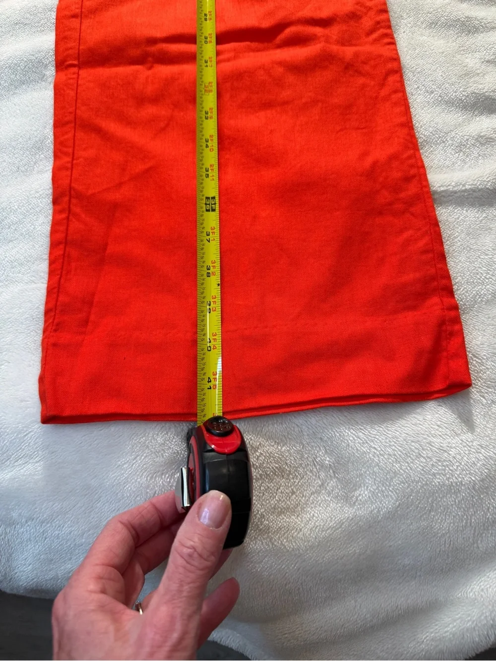Banana Republic Factory Trailblazing Orange High-Rise Wide-Leg Linen Pants 4P
